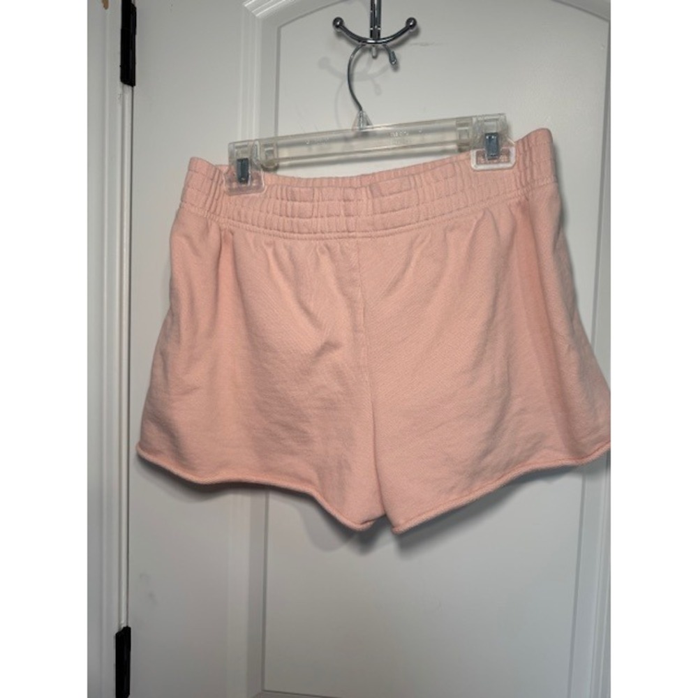 OFFLINE by Aerie Peach Pink Raw Hem Fleece Sweat Shorts Womens‎ Medium - Picture 4 of 4